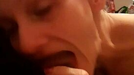 eefah gets her cock sucked hard by harmony sky in interracial milf blowjob!