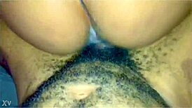 Ebony Beauty Rides Massive Cock to Creamy Finish