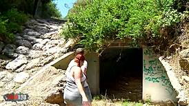 Want to see Maria Bose's outdoor blowjob ending in cum on tits?