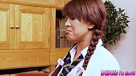 hannah shaw, are you licensed to blow in your college uniform while having sex?