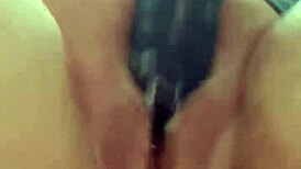 excited lady on phone sex masturbates her wet creamy pussy solo with intense pleasure