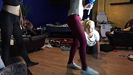 is that tight pussy getting wet in lingerie