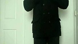 Stretching arms like exercise routine