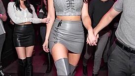 she says, 'let's get dirty after work in leather outfits'