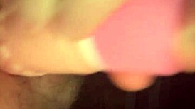 High & masturbating with dildo in solo play