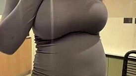 jerking off on stepmom's big milky tits feels so wrong