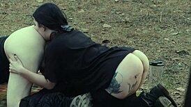 Submissive Cutie Licks Ass And Piss At Roadside Picnic Before Rough Face Fucking