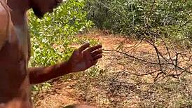 homemade outdoor session leads to juicy creampie in wet pussy with big black cock