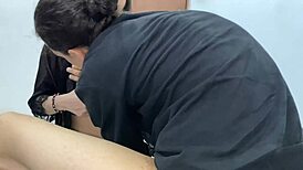 Sweet submissive neighbor gets fucked after discovery