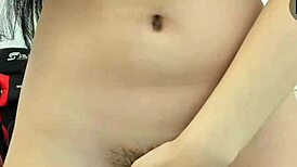 Young teen with big ass and tits explores her body at home