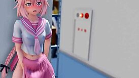 astolfo with monster cock cums after oral and sex