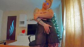 busty teen with natural tits does erotic dance