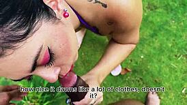 Just saw this horny milf give an epic outdoor blowjob. ENM Diamond rocks!