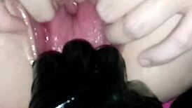 Emotional fisting and sucking my wife's nasty loose pussy with squirting