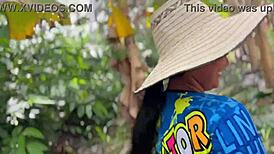 Campesina Inocente Trades Favors for Chickens in Outdoor Latina Encounter