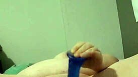 night time horny play with dildo toys fucking myself wet