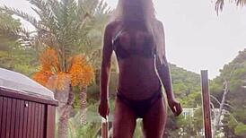 monika fox relaxes with homemade fingering and squirting session