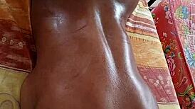 Stunning woman gets her wet pussy worked over during local massage