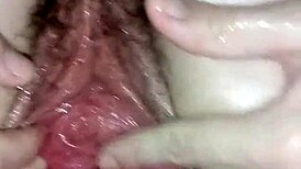 Emotional fisting and sucking my wife's nasty loose pussy with squirting