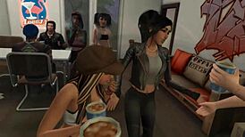 Pov sex with a goth chick at the party.