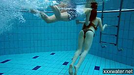 Hot Russian Teens Bare All Swimming Naked in Pool! Wow!