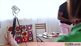 hypno trick on pizza chick, now fill her white pussy with big black cock