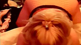 blonde goddess shows off her deepthroat skills on a monster cock