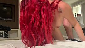 Ruiva Sucks Big Natural Tits And Monster Cock