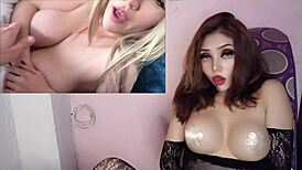 The perfect big-tit girlfriend shares the bed with her companion for intense fun