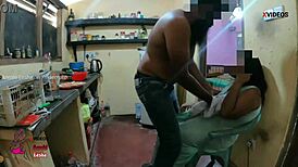 Cheating wife fucks bill collector