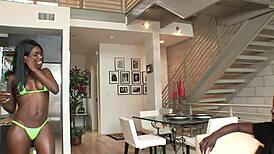 Sole Dior Teasingly Pushes Out Creampie Leaking Down Her Ass in Fishnets and Heels