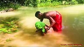 Fucking African Whore in Stream with Hardcore Bigdick Bang