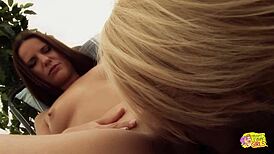 Watch This Flaming Hot Lesbian Couple Fuck Outdoors!