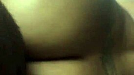 The ebony girl gets a tight pussy creampie