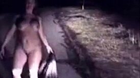 Busty Milf Can't Resist Masturbating in Public Car!