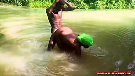 Fucking African Whore in Stream with Hardcore Bigdick Bang