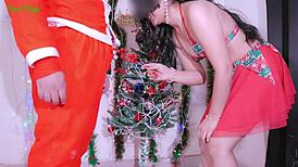 damn, desi teen 18+ priya banged hard by fake santa, so hot