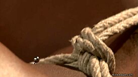 Bound And Anal Hooked Ebony Is Spanked