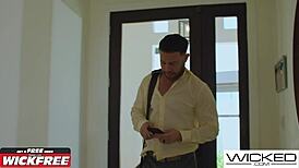 wicked brings a big tittied booty call babe over for a hard dicking.