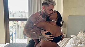 Musa brasileira carnival slut, hot and curvy, visits my hotel room for teaser collab with Luana Couto