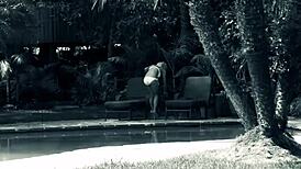 Outdoors In The Sun, Aubrey Adams Enjoys A Relaxing Rub And Fun