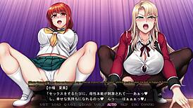 Natsumi and Reika Feel Intense Pleasure Riding Dildo in Cosplay.