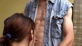 She Begs For Anal Finger During Husband's Blowjob.