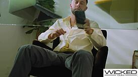 wicked brings a big tittied booty call babe over for a hard dicking.