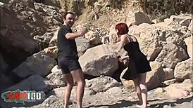 Skinny French Teen 18+ Mahylis Beach Adventure with Alex in Rough Fucking