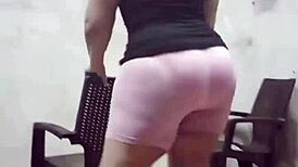 the coroa with BIG ASS and PANTY MARKING walks like a PROSTITUTE