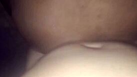 This sexy Brazilian ebony whore gives her ass at the party and has an anal orgasm