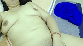 Perverted Stepmother Shoves Cucumber Straight Into Her Pussy in Rage