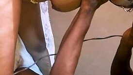 Kinky brunettes in lingerie have intense threesome ending in anal creampie!