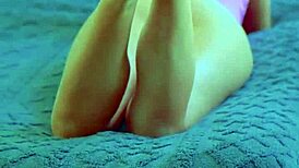 Desi beauty's close-up glass dildo masturbation